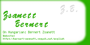 zsanett bernert business card